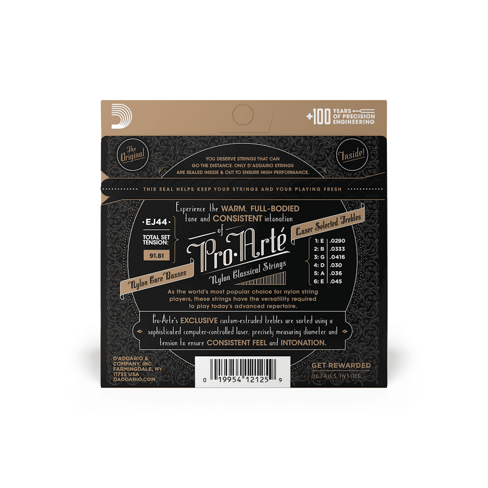 D'Addario EJ44 Pro-Arte Silver-Plated Classical Guitar Strings - Extra Hard Tension thumbnail 2