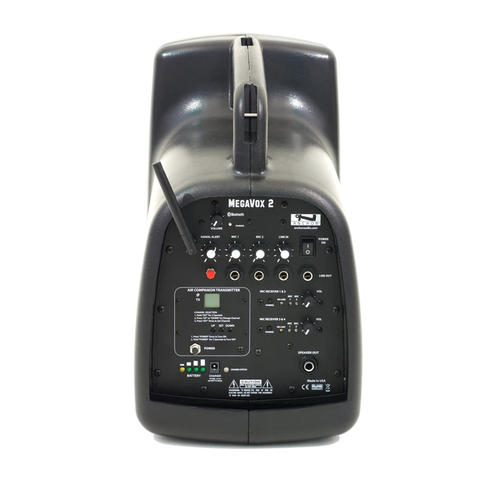 Anchor Audio MEGA-DP4-AIR-HHBB MegaVox 2 Deluxe AIR Portable PA System Package thumbnail 3