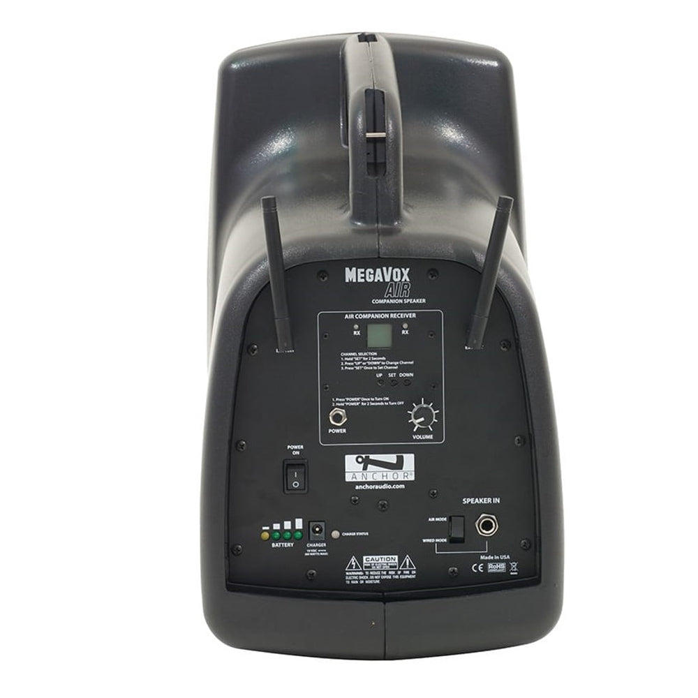 Anchor Audio MEGA-DP4-AIR-HHBB MegaVox 2 Deluxe AIR Portable PA System Package thumbnail 4